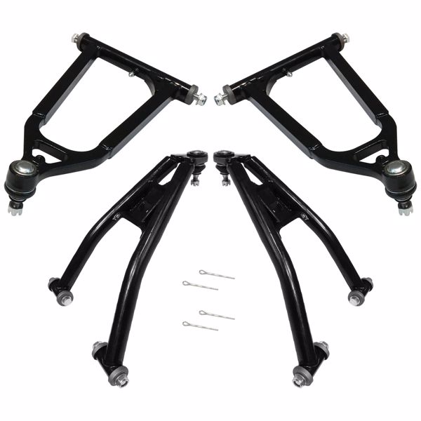 MT042041  06-09 Yamaha RaptorUpper + Lower A-Arm Front Left And Right Fits YFM700R Black（Temu prohibits sales）(No support for returns without reason)（Amazon prohibits sales）