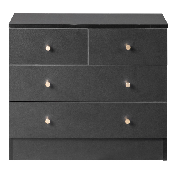 [FCH] Modern Simple 4-Drawer Dresser Black