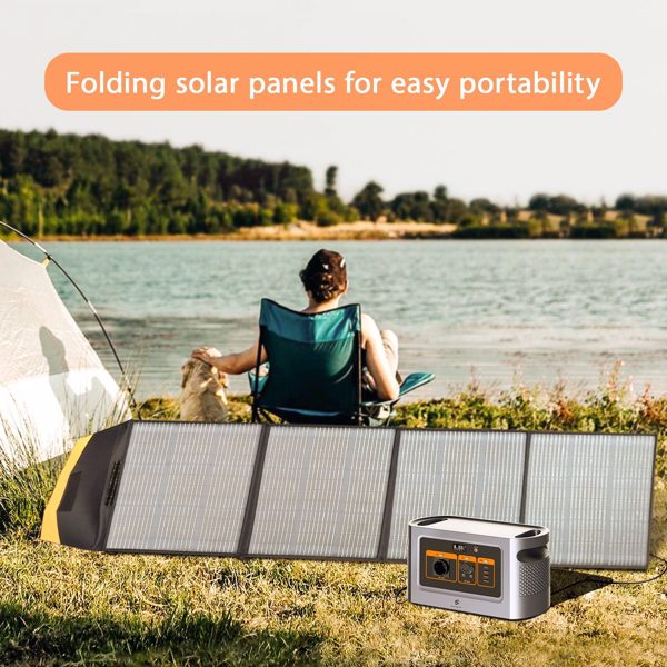 Power generator 200W foldable solar panel with 3 ports - USB Type C, 200.00 in kW, (2-part), USB 2.0, USB 3.0 - for outdoor camping and motorhomes