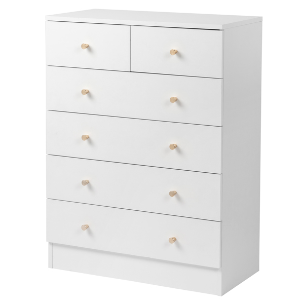 [FCH] Modern Simple 6-Drawer Dresser White