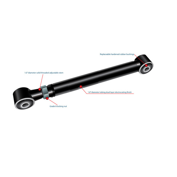 MT042055     1994-2009 Dodge Ram Adjustable Front Upper and Lower Control Arms 1-6" Black（Temu prohibits sales）(No support for returns without reason)（Amazon prohibits sales）