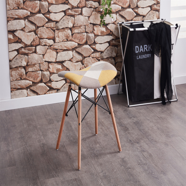 Colored Bench Wood Surface Wood Legs Light Weight Cool Color Hot sale modern design restaurant stool coffee chair dining for hotel home furniture