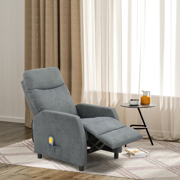 浅灰色 织布 带6点按摩1点加热功能 120kg 电动躺椅 英规 BRC-006-14