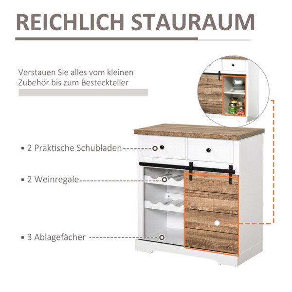 Kitchen Sideboard/ Storage cabinet (Swiship-Ship)（Prohibited by WalMart）