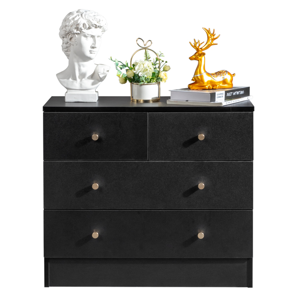 [FCH] Modern Simple 4-Drawer Dresser Black