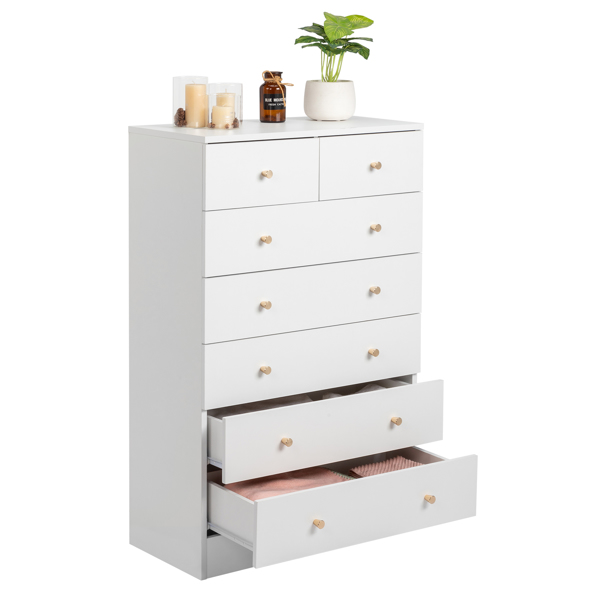 [FCH] Modern Simple 7-Drawer Dresser White