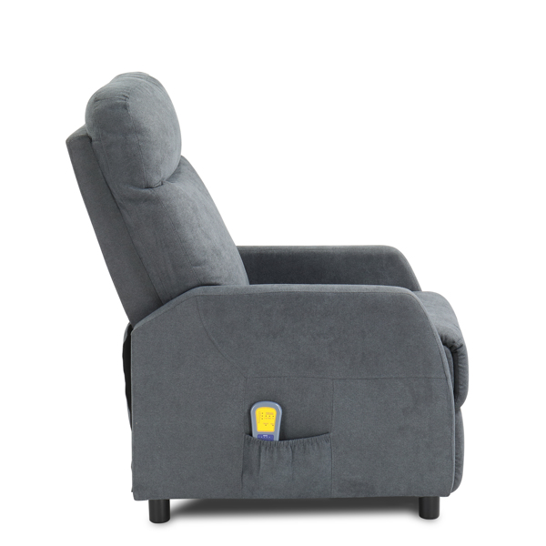 浅灰色 织布 带6点按摩1点加热功能 120kg 电动躺椅 英规 BRC-006-15