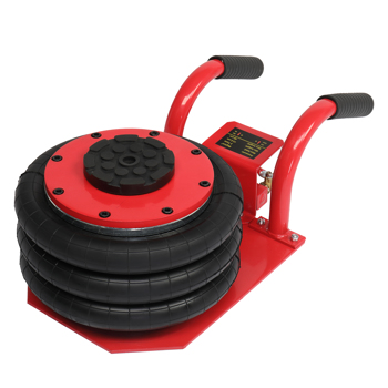 Pneumatic Jack 3 Ton Triple Bag Air Jack Extremely Fast Lifting Action Without Handle Red