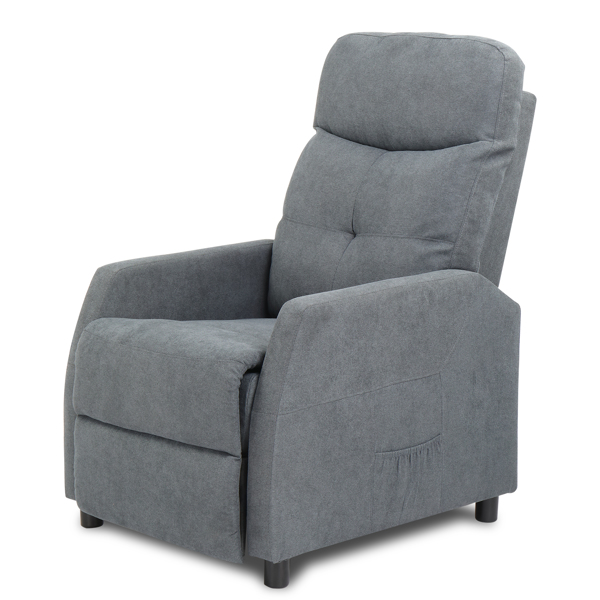 浅灰色 织物 带6点按摩1点加热功能 120kg 电动躺椅 英规 BRC-002-5