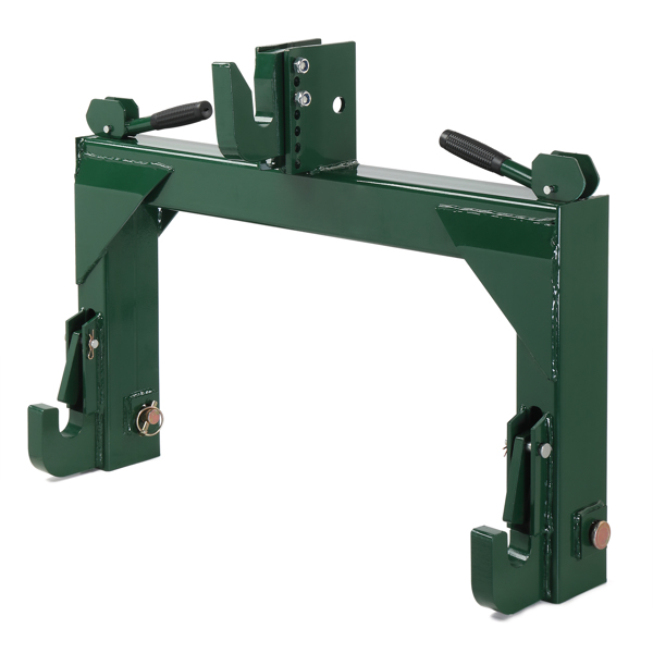 3 Pt Quick Hitch Adapter For Category 1 & 2 W/ Adjustable Bolt Tractor 3000lb,Green
