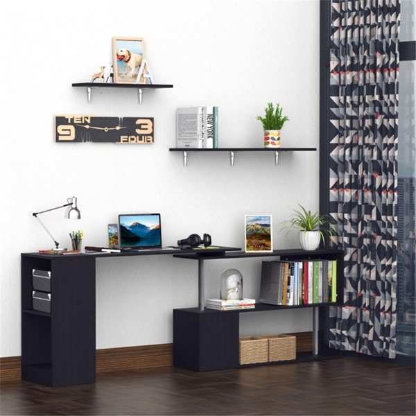 Computer Desk L-Shaped-Black ( Amazon Shipping)（Prohibited by WalMart）