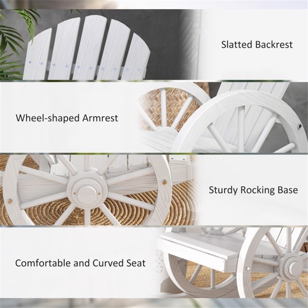 Garden lounge chairs-White (Swiship-Ship)（Prohibited by WalMart）