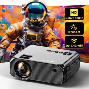 4K Projector 12000LMS 1080P 3D 5G WiFi Bluetooth Video Home Theater 250\\" Display