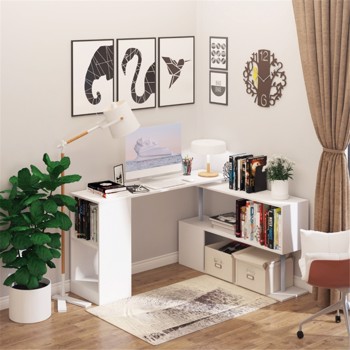 Computer Desk L-Shaped-White