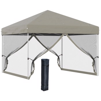 10\\' x 10\\' Pop Up Canopy Tent-Beige