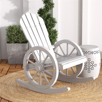 Garden lounge chairs-White (Swiship-Ship)（Prohibited by WalMart）