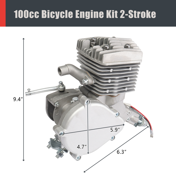 100cc Silver Bicycle Engine Kit