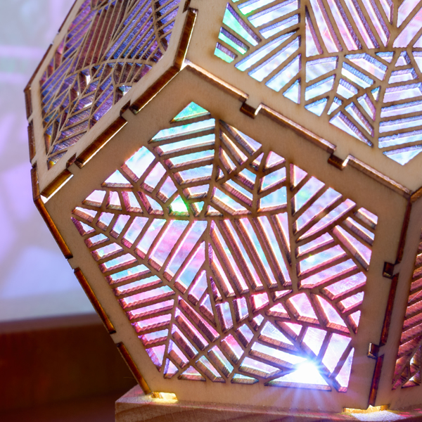LED Colorful dodecahedron Night Light Bohemian Polar Star Accent Lamp Projector