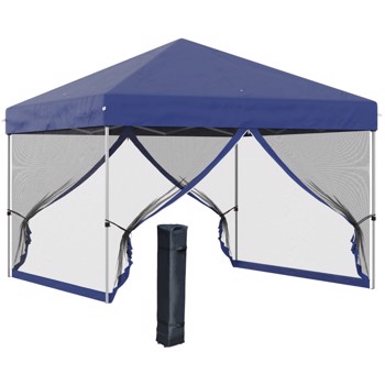 10\\' x 10\\' Pop Up Canopy Tent-Blue