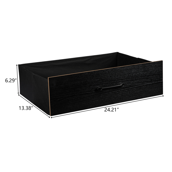 [] 4-Layer 8-Drawer Cabinet, Veneered Fabric Drawer Storage Cabinet, Black