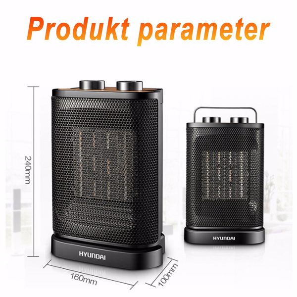 风扇加热器节能 1500W，PTC 陶瓷加热器电动，3 功率级别可调节电加热器，带提手，适用于客厅、卧室（周末不发货，周五14点截单）-4