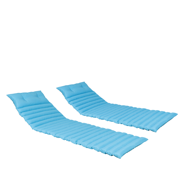 2 PCS Set Outdoor Lounge Chair Cushion Replacement Patio Seat Cushion ，SKY BLUE [Sale to Temu is Banned.Weekend can not be shipped, order with caution]