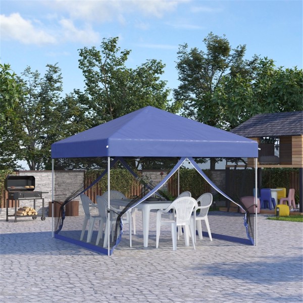 10' x 10' Pop Up Canopy Tent-Blue 