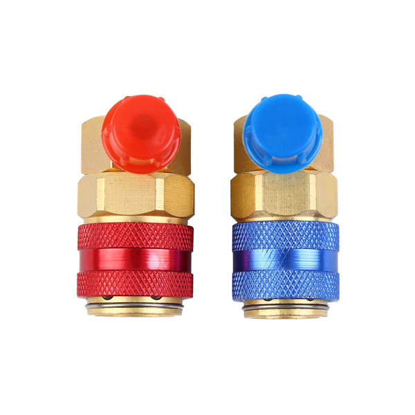 R134A Quick Connector Adapter Coupler Auto A/C Manifold Gauge Low/High AC HVAC【No Shipping On Weekends, Order With Caution】