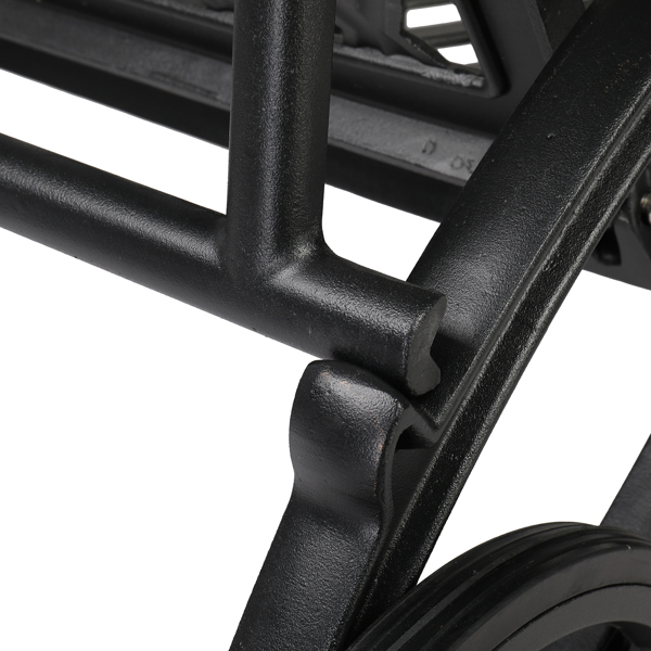 193*64.5*93cm Backrest Adjustable Courtyard Cast Aluminum Lying Bed Black