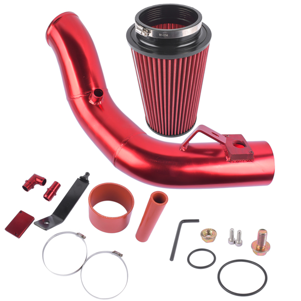 Cold Air Intake Kit (Red) for Ford F-250 F-350 F-450 F-550 Powerstroke Diesel 6.0L 2003 2004 2005 2006 2007