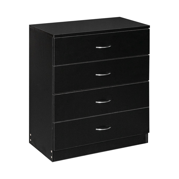 [FCH] Modern Simple 4-Drawer Dresser Black