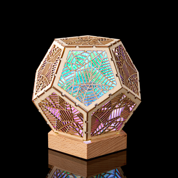 LED Colorful dodecahedron Night Light Bohemian Polar Star Accent Lamp Projector