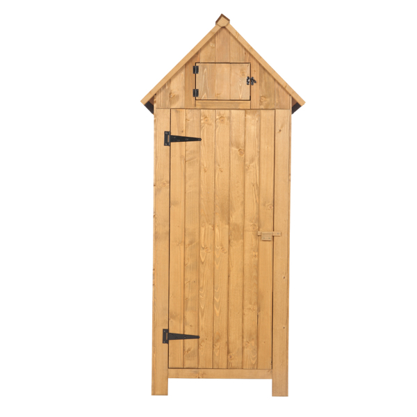 Fir wood Arrow Shed with Single Door Wooden Garden Shed Wooden Lockers Wood Color