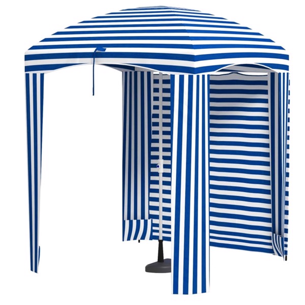 Outdoor Umbrella-Blue White (Swiship-Ship)（Prohibited by WalMart）