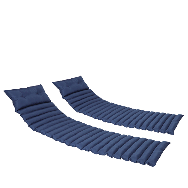 2 PCS Set Outdoor Lounge Chair Cushion Replacement Patio Seat Cushion ，NAVY BLUE [Sale to Temu is Banned.Weekend can not be shipped, order with caution]