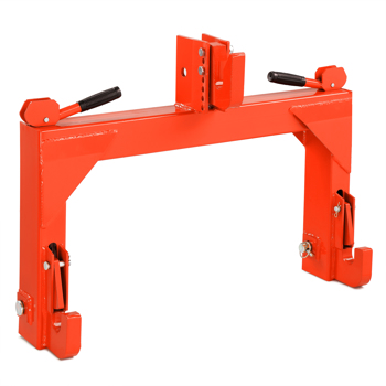 3 Pt Quick Hitch Adapter For Category 1 & 2 W/ Adjustable Bolt Tractor 3000lb,Orange