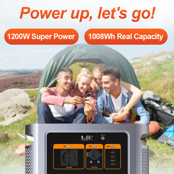 1008Wh/1200W Portable Power Station Mobile Power Storage Power, Mobile Solar Storage for Outdoor DIY