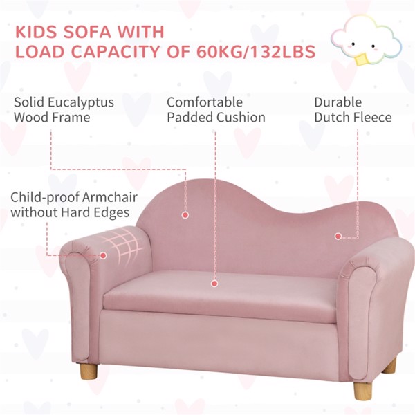 Kids Sofa-Pink (Swiship-Ship)（Prohibited by WalMart）