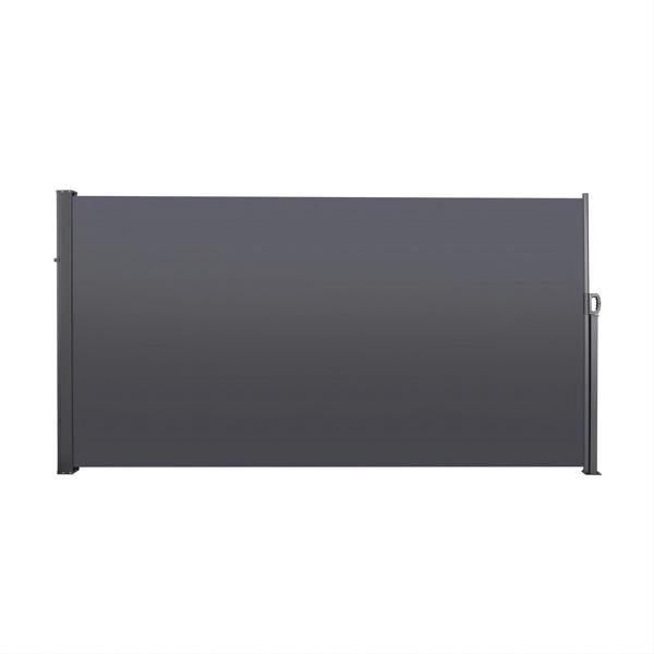 118" x 63" Retractable Side Screen Awning, UV Resistant and Waterproof Patio Privacy Screen,Dark Grey [Sale to Temu is Banned.Weekend can not be shipped, order with caution]