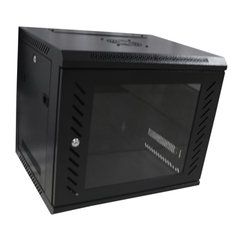 Steel network cabinet 9U with fan, self-contained