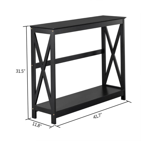 Side Cross Porch Table Black