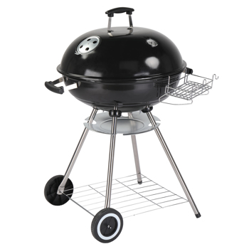 28-Inch Portable Charcoal <b style=\\'color:red\\'>Grill</b> with Wheels and Storage Holder, Porcelain-Enameled Lid and Ash