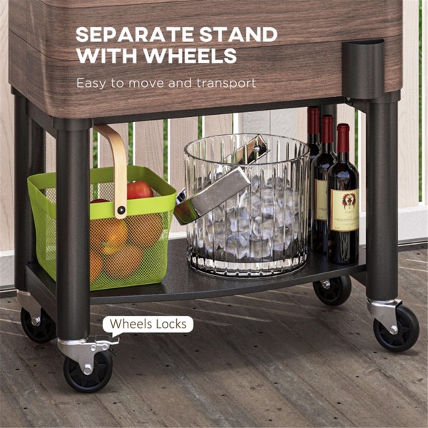 Outdoor Party Cooler Cart (Swiship-Ship)（Prohibited by WalMart）