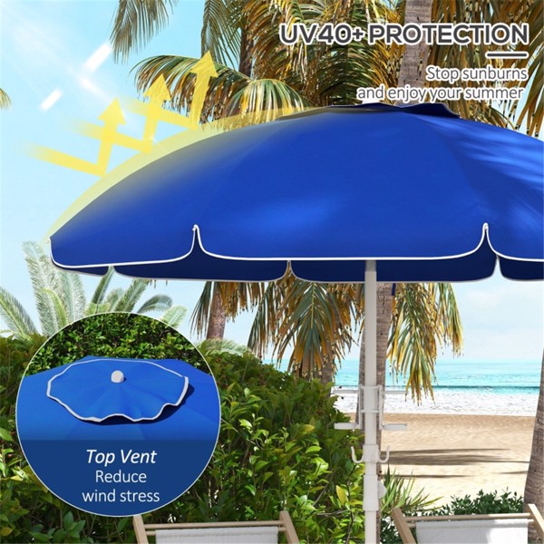 Outdoor beach umbrella-Sapphire Blue (Swiship-Ship)（Prohibited by WalMart）