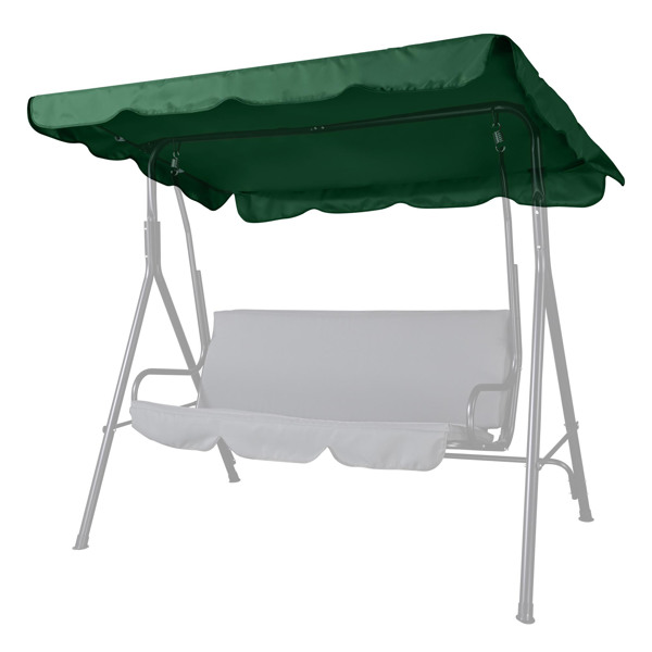 72'' x 52'' UV Protection & Water Resistance Swing Canopy Replacement Waterproof Top Cover for Outdoor Garden Patio Porch Yard, Top Cover Only（GREEN）（No shipping on weekends.）