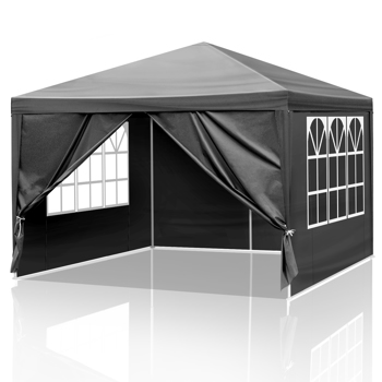 10\\'x10\\' Gazebo Waterproof Outdoor Canopy Patio Tent Party Tent for Wedding BBQ Cater, Black