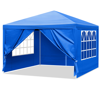 10\\'x10\\' Gazebo Waterproof Outdoor Canopy Patio Tent Party Tent for Wedding BBQ Cater, Blue