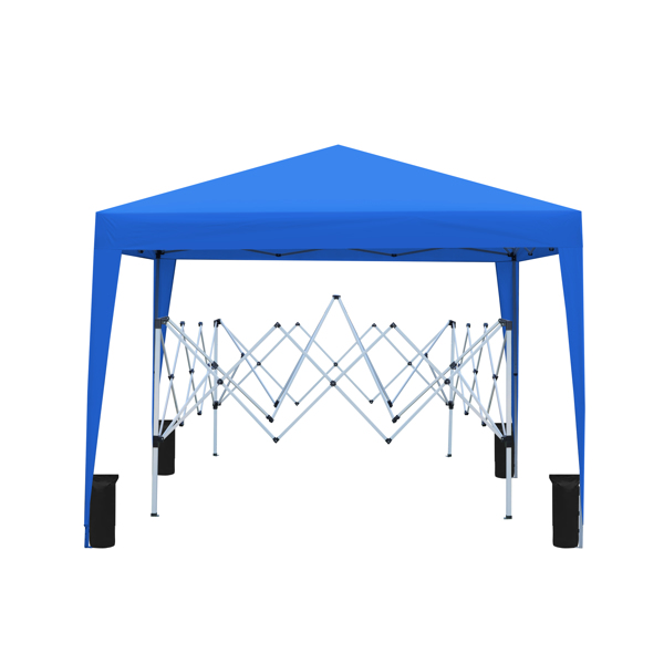 Outdoor 10 x 10 Ft Pop Up Gazebo Canopy with 4 pcs Sand Bag and Carry Bag,Blue [Sale to Temu is Banned.Weekend can not be shipped, order with caution]
