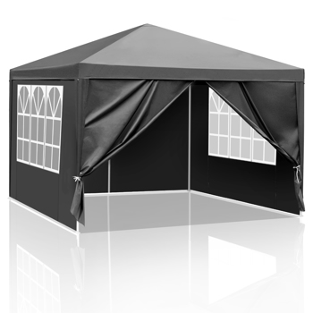 10\\'x10\\' Gazebo Waterproof Outdoor Canopy Patio Tent Party Tent for Wedding BBQ Cater, Black