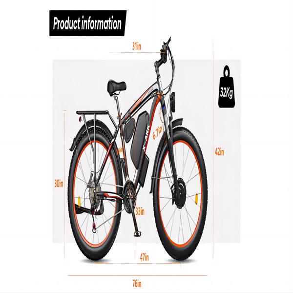 Electric Bike 2000W Dual Motor Fat Tire 26x4 Mountain Bike[Unable to ship on weekends, please place orders with caution]